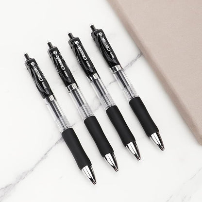 Classic Retractable Gel Roller Pens, 0.7mm Fine Point Black Ink (Black - 36 Packs)