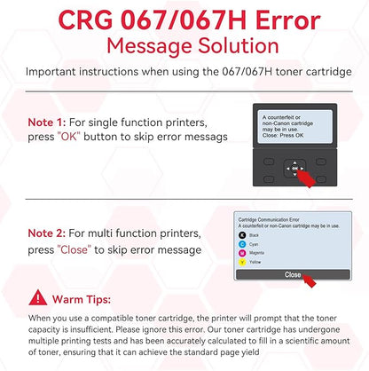 LEMERO 067H Black Toner Compatible for Canon 067H Toner Cartridges Set Work for Canon 067H 067 Black Toner for Canon MF656Cdw MF654Cdw MF653Cdw LBP632Cdw Printer (2 Black,067H Black Toner Cartridges)