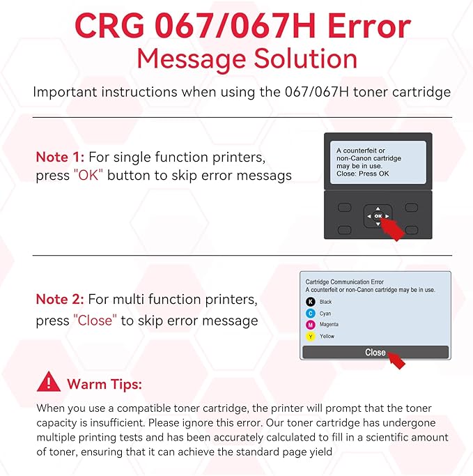 LEMERO 067 Black Toner Compatible for Canon 067 Black Toner Cartridges 067H Toner Work for Canon MF656Cdw Toner Cartridges MF654Cdw MF653Cdw LBP632Cdw Printer (2-067 Black Toner)
