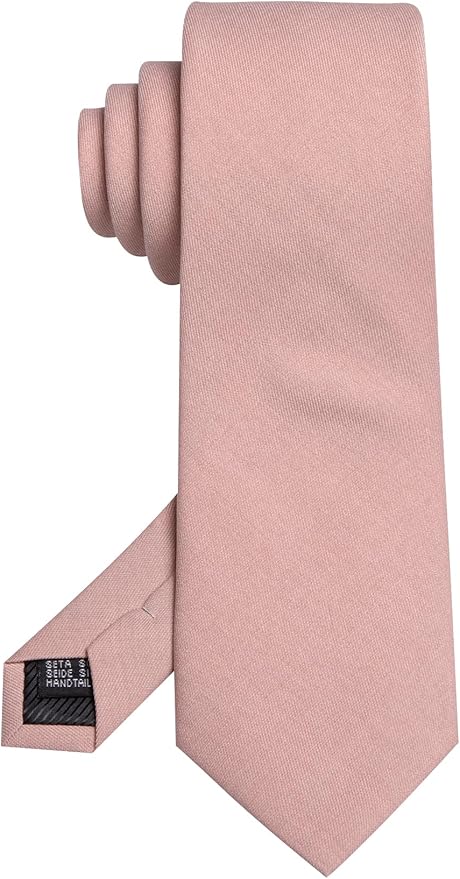 Barry.Wang Tie Sets for Men Silk Solid Necktie Stain Ties Handkerchief Pocket Square Cufflinks Wedding Business Dyed