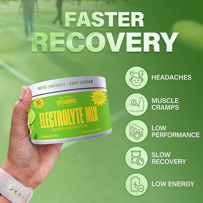 Dr. Price’s Electrolytes Powder Bulk | Lemon Lime 90 Servings | Sugar Free Hydration Powder with 72+ Trace Minerals | Keto, Vegan, Electrolyte Drink Mix | Doctor-Formulated, Made in USA