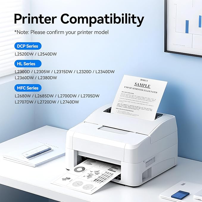TN660 Toner Cartridge Black 2-Pack Printer Replacement Compatible for Brother TN-660 TN630 TN-630 HL-L2380DW HL-L2320D HL-L2340DW DCP-L2540DW MFC-L2700DW MFC-L2720DW HL-L2300D HL-L2360DW DCP-L2520DW