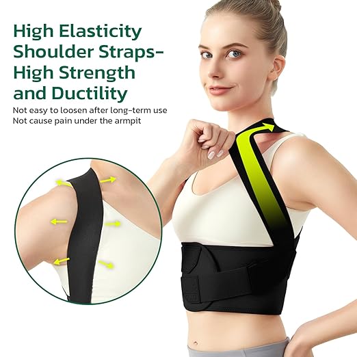 Posture Corrector for Women - Lightweight and Breathable Back Brace for Pain Relief, Rounded Shoulders and Hunchback, Compact & Portable with Fashionable Design, Invisible Under Clothes Blue S