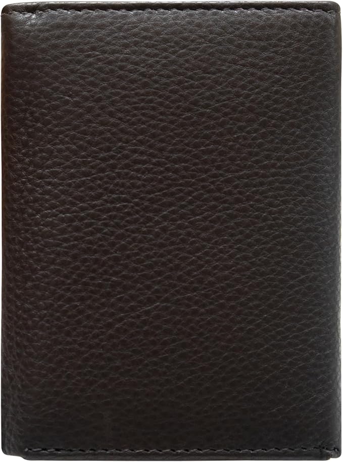 VANSI Genuine Leather Modern TriFold Design Wallet and Card Holder for Men (BROWN)
