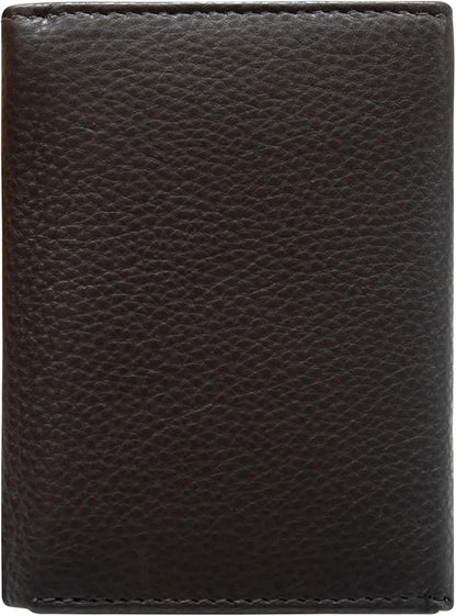 VANSI Genuine Leather Modern TriFold Design Wallet and Card Holder for Men (BROWN)