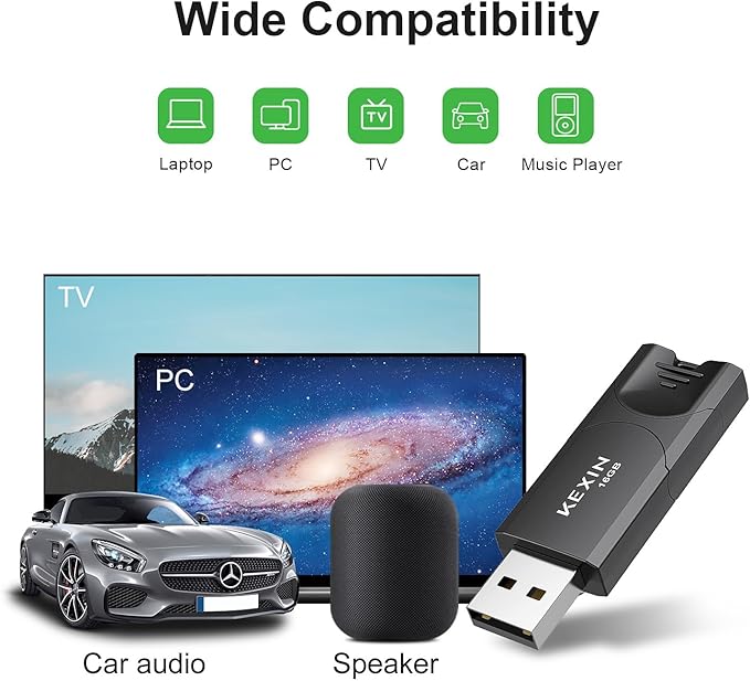 KEXIN 16GB Flash Drive 10 Pack Thumb Drive USB 2.0 Flash Drive Memory Stick USB Data Storage Jump Drive (16GB, Black)