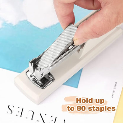 Tamaki Stapler, Office Stapler, Small Staplers for Desk, White