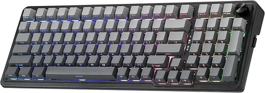 Redragon K686 PRO 98 Keys Wireless Gasket RGB Gaming Keyboard, 3-Mode PBT Mechanical Keyboard w/Hot-Swap South-Facing RGB Socket, Dedicated Knob Control & 5-Layer Noise Dampening, Gradient PBT Keycaps