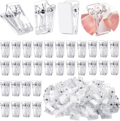 100PCS Adhesive Clips for Hanging, Plastic Tapestry Wall Clip for Office Home Decorations
