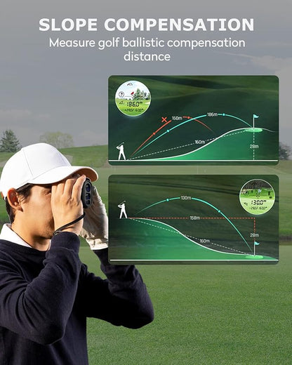 X1 Golf Rangefinder with Slope, Flagpole Lock and Vibration, 660/1100YDS Laser Rangefinder for Golfing & Hunting, Rechargeable Laser Range Finder Distance Measuring with High-Precision