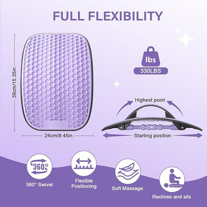Adjustable Lumbar Support Board | Extra-Wide Back Stretcher for Lower Back Pain Relief | Back Cracker Board for Spinal Decompression | Back Cracking Device