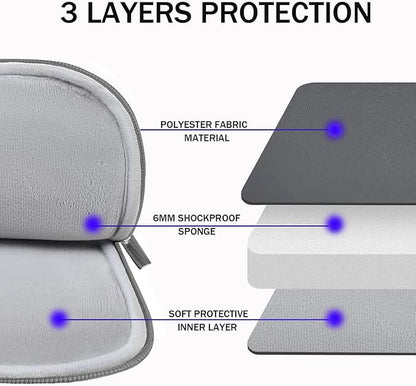 TEDNETGO 14 Inch Laptop Sleeve, Waterproof Protective Case Cover for Apple MacBook Pro 2022, Upgrade 13 Inch, Grey