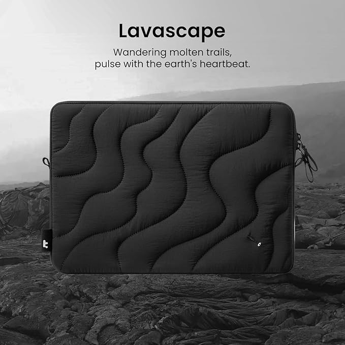 tomtoc 360 Protective Puffy Laptop Sleeve Set for 16-inch MacBook Pro M4/M3/M2/M1 Pro/Max A3403 A3186 A2991 A2780 A2485 A2141 2024-2019, Quilted Soft Puffer Bag with Tech Pouch for Dell XPS 16 Laptop