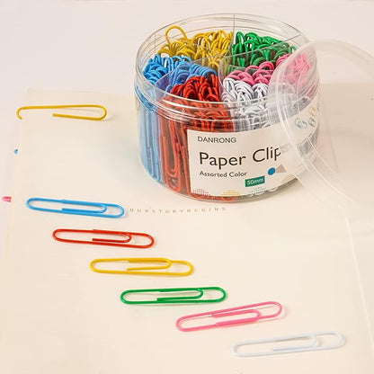 Jumbo Paper Clips,265 PCS (2 Inch) Large Paperclips Colorful Clips for Paperwork Ideal for Home, School and Office Use Colored
