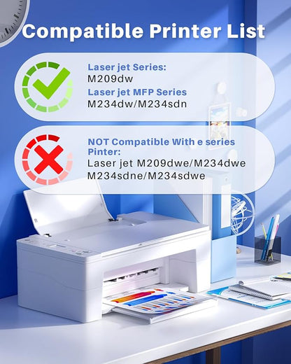 134X Black Toner Cartridge (with Chip) Compatible Replacement for HP 134X Toner W1340X 134A W1340A Toner Cartridges to Use with Laserjet M209dw MFP M234sdw M234dw M234sdn Printer (2-Pack)