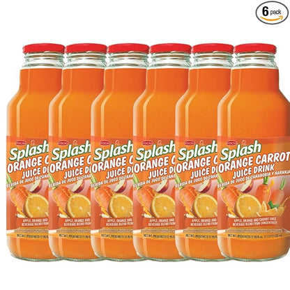 SPLASH Orange Carrot Juice Drink 532ml, 6 Pack