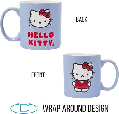 Silver Buffalo Sanrio Hello Kitty Wax Resist Ceramic Mug, 20 Ounces