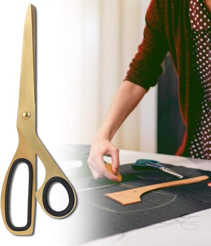 Lightweight Elegant Unique Simplified Golden Scissors, Gold and Black Golden Scissors, Crop Decoration for Office Home