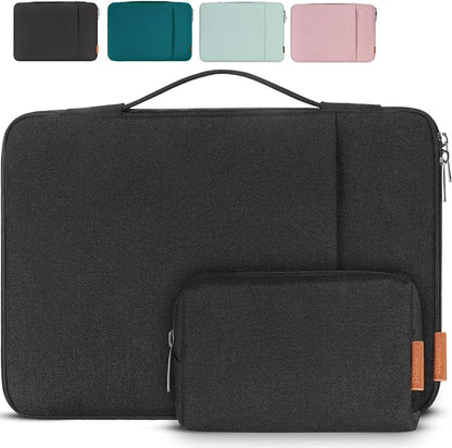 DOMISO Laptop Case Laptop Sleeve Cover Compatible with 15 inch MacBook Air M4/A3241 2025, M3/A3114,M2/A2941,15 inch MacBook Pro A1990 A1707,Compatible with Dell XPS 15 Plus with Small Case,Black