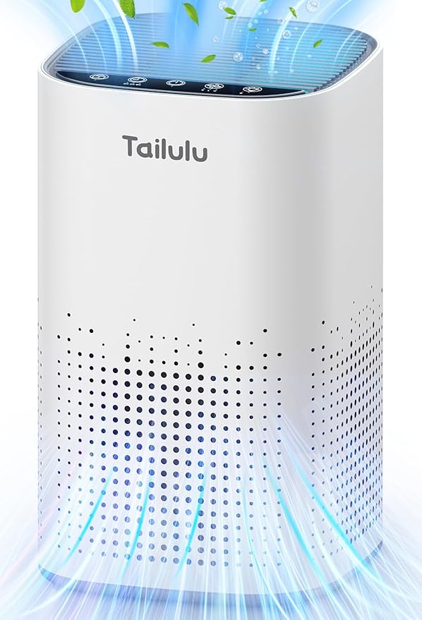 Air Purifiers for Home Large Room up to 1500ft², Tailulu H13 True HEPA Air Purifier for Pets Dust Odor Smoke, Air Purifier for Bedroom with 15dB Quiet Sleep Mode for Bedroom Office Living Room