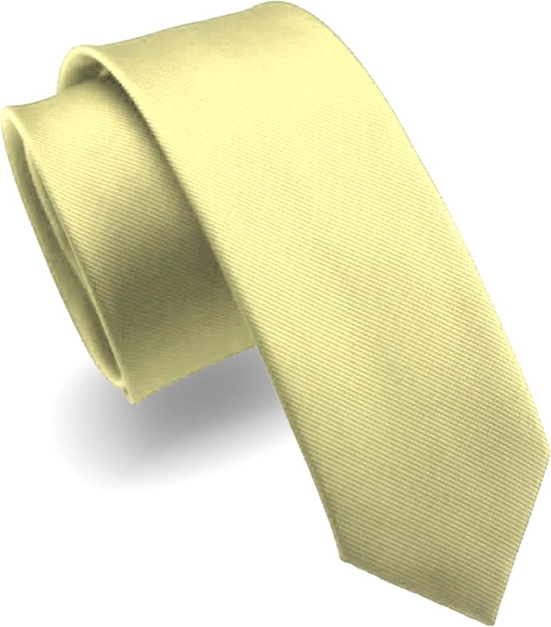RBOCOTT 2.4" Solid Color Skinny Tie for Men Slim Necktie(6cm)