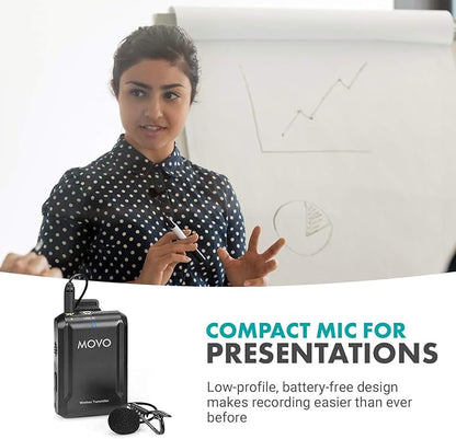 Movo Edge-UC-Duo Wireless Lavalier Microphone System, USB Type-C Compatible, Omnidirectional Lapel Microphones, Dual Channel Select, 1-Year Warranty