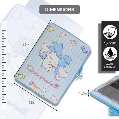 Sonix x Sanrio | Puffy Laptop Sleeve | 15-16 Inch, Quilted Pillow Puffer Laptop Carrying Case, Computer Sleeve | Cinnamoroll Lovely Ribbons