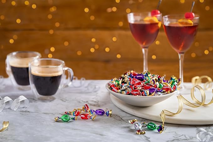 GLITTERATI Eleganza Italian Miniature Hard Candies, Individually Wrapped Gourmet Candy, Vegan, Gluten Free, Non-GMO, 14 oz Bulk Pack, 400 Ct.