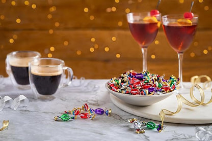 GLITTERATI Eleganza Italian Miniature Hard Candies, Individually Wrapped Gourmet Candy, Vegan, Gluten Free, Non-GMO, 14 oz Bulk Pack, 400 Ct.