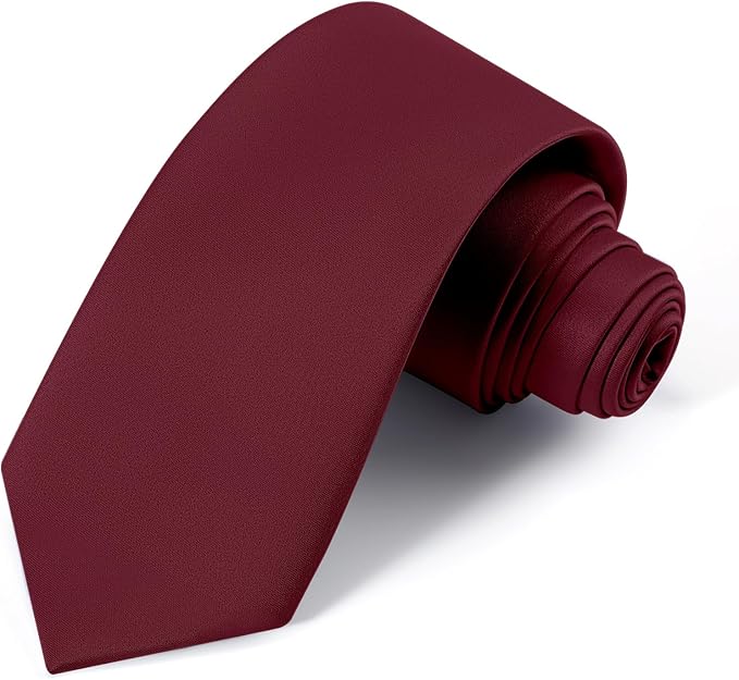 Black Ties For Men Solid Pure Color Formal Neckties 3.15" (8CM) Men's Tie for Business and Wedding with Gift Box