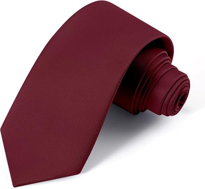 Black Ties For Men Solid Pure Color Formal Neckties 3.15" (8CM) Men's Tie for Business and Wedding with Gift Box