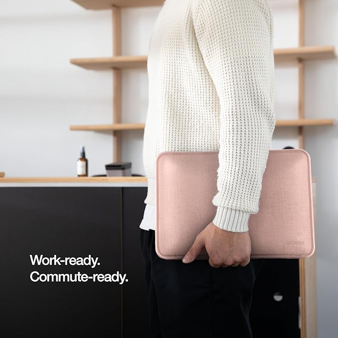 Incase ICON Sleeve with Woolenex - MacBook Pro 14 inch Case - 2024, 2023, 2022, 2021, M4, M3, M2, M1 - Fitted MacBook Case, Laptop Sleeve, Hard Cover, Durable, Lightweight - Blush Pink