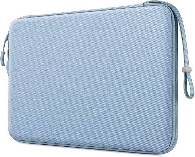 FINPAC Hard Laptop Sleeve Case for 13 inch MacBook Air M4 2025 M3 2024, 14 inch MacBook Pro M5/M4/M3/M2 A3401 A3185 A2918 A2992, 13'' Air/Pro, Waterproof Case for Dell, Surface Laptop, HP, Ice Blue