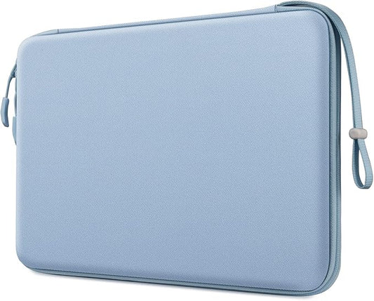 FINPAC Hard Laptop Sleeve Case for 13 inch MacBook Air M4 2025 M3 2024, 14 inch MacBook Pro M5/M4/M3/M2 A3401 A3185 A2918 A2992, 13'' Air/Pro, Waterproof Case for Dell, Surface Laptop, HP, Ice Blue