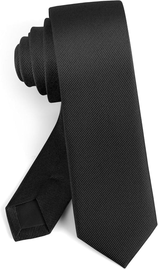Boys Tie Solid Color Necktie for Age 12-14-16 Years Teen Wedding School Graduation with Gift Box