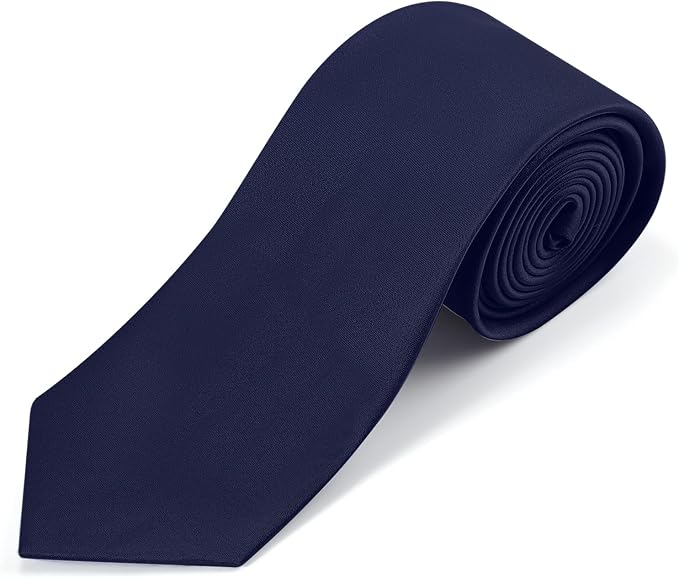 Black Ties For Men Solid Pure Color Formal Neckties 3.15" (8CM) Men's Tie for Business and Wedding with Gift Box