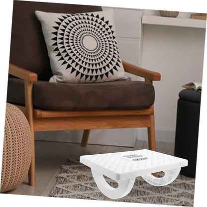 Ergonomic Under Desk Footrest White Foot Stool with Massage Surface and Rocking Motion for Leg Exercise Stable Non-deformable Footrest for Office Home Living Multi-Functional Foot