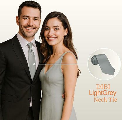 Dibi Solid Color Ties for Men, Formal Mens Ties, Neck Tie, Classic Tie for Boys Women Teens, Wedding Business Costume Necktie