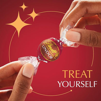 Lindt LINDOR Double Chocolate Milk Chocolate Candy Truffles, Milk Chocolate with Smooth, Melting Truffle Center, Great for Gift Giving, 5.1 oz. Bag (6 Pack)