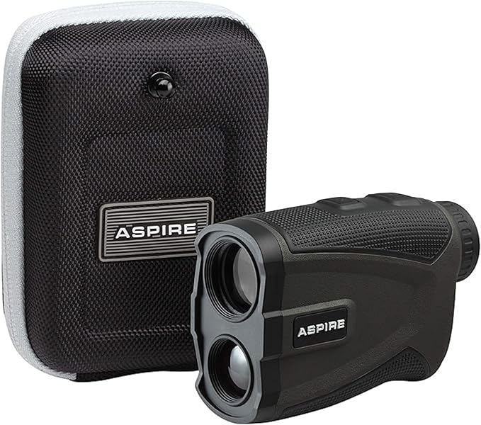 Aspire Platinum Golf Rangefinder – Slope On/Off, 6X Magnification, 1000-Yard Laser Range Finder with Vibration, Pin Seek, High-Speed Scan & Slope Mode – Waterproof – Battery & Case Included
