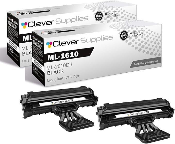 CS Replacement Toner Cartridge Compatible with Samsung ML-1610 ML-2010D3 Black ML Printers ML-1610 ML-1610R ML-1615 ML-1620 ML-1625,ML-1625R Toner Cartridge 2 Pack