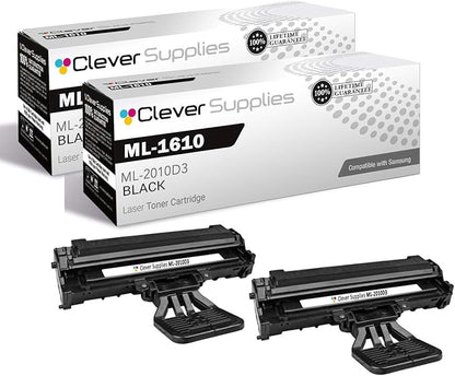 CS Replacement Toner Cartridge Compatible with Samsung ML-1610 ML-2010D3 Black ML Printers ML-1610 ML-1610R ML-1615 ML-1620 ML-1625,ML-1625R Toner Cartridge 2 Pack