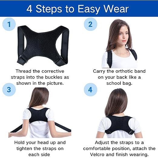 Posture Corrector for Women and Men, Adjustable Back Brace for Men Lower Back, Breathable Back Brace Posture Corrector for Shoulder and Neck Pain Relief