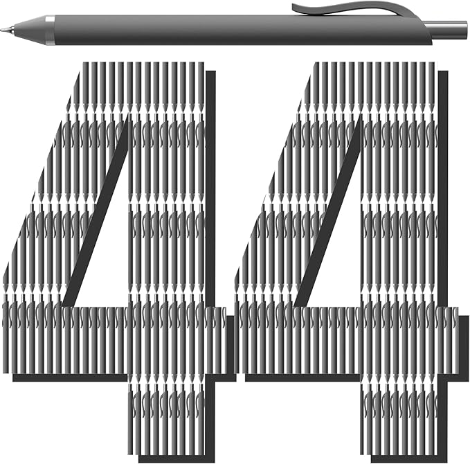 44 Pcs Gel Pens Bulk - 0.7mm Black Ink Pens Fine Point Retractable Smooth Writing - Quick-Drying Soft Grip Pen for Journaling Cute School & Office Supplies for Men Women Home Work