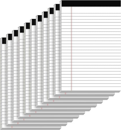 10 Pack of Legal Pad Writing Pads 5" x 8" Notepad 80gsm Recycled Paper Small Legal Pads 25 Lines Note Pads Perforated Legal Pads 30 Sheets Double-Sided Printing Legal Pads for School, College, Office