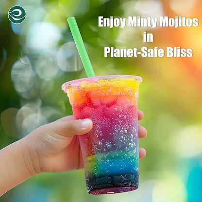 ECO SOUL 100% Compostable, Disposable Party Cups | Eco-friendly Party Cups (50, 16 Fl oz)