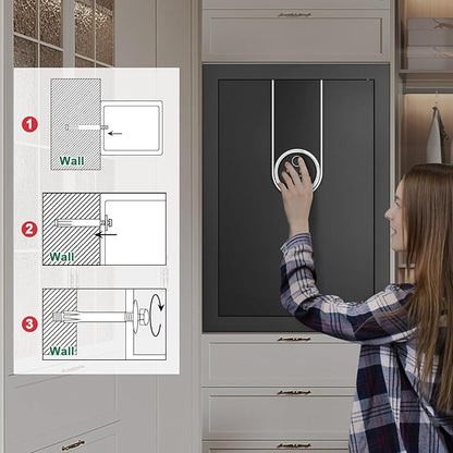 3.0 Cuft Large Biometric Safe Box, Personal Safes for Home Use Fire and Water Proof with Fingerprint Lock, Fireproof Safe with Fireproof Waterproof Bag, Security Safety Box for Home Office