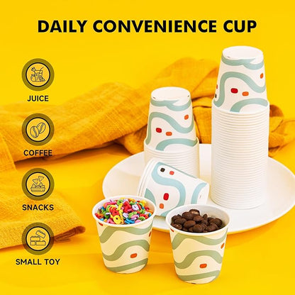 RACETOP [300 Pack] Paper Cups 3 oz, Bathroom Cups 3 oz, Disposable Bathroom Paper Cups, Small Mouthwash Cups, Ideal for Party, Travel