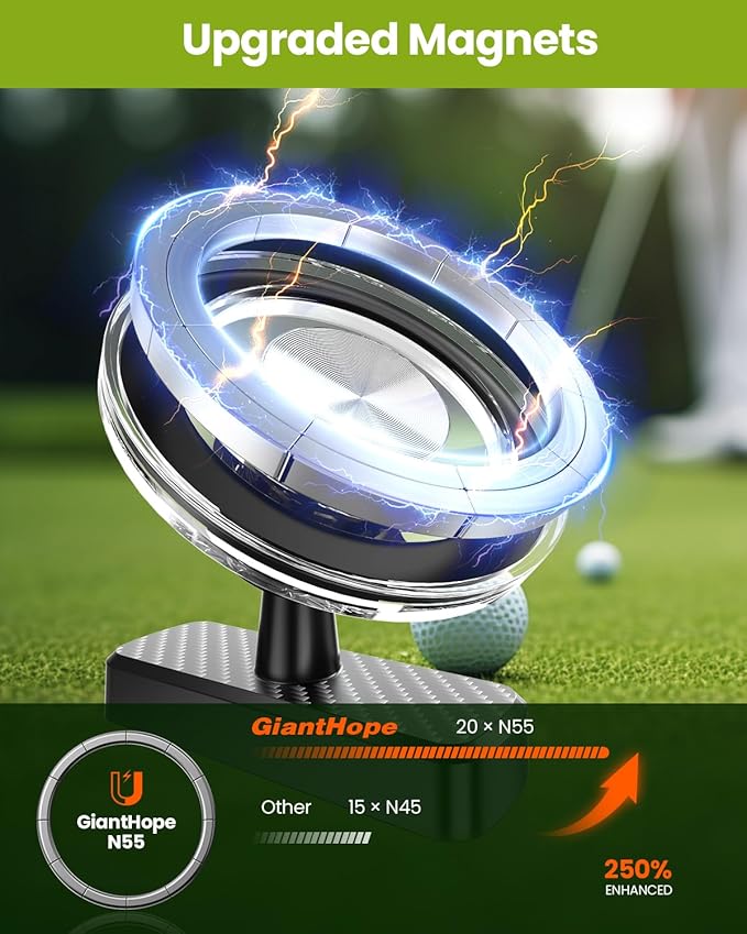 Magnetic Golf Cart Phone Holder, Mens Valentines Day Gifts for Him Husband Boyfriend, Golf Gifts for Men Dad Golfer, Golf Accessories for Mens Gifts for Valentine's Day Anniversary Birthday Gift Ideas