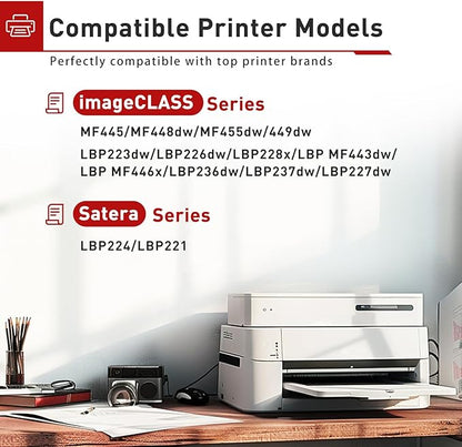 2-Pack 057H High-Yield Toner Cartridges with Chip Compatible Replacement for Canon 057 057H CRG-057 Work with Canon ImageCLASS MF445dw MF449dw LBP226dw LBP227dw LBP228dw Printers